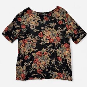 Vintage Floral Relaxed Top Blouse